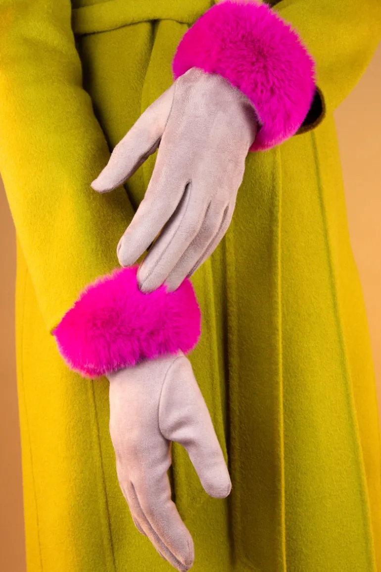 POWDER BETTINA GLOVES LILAC/FUCHSIA