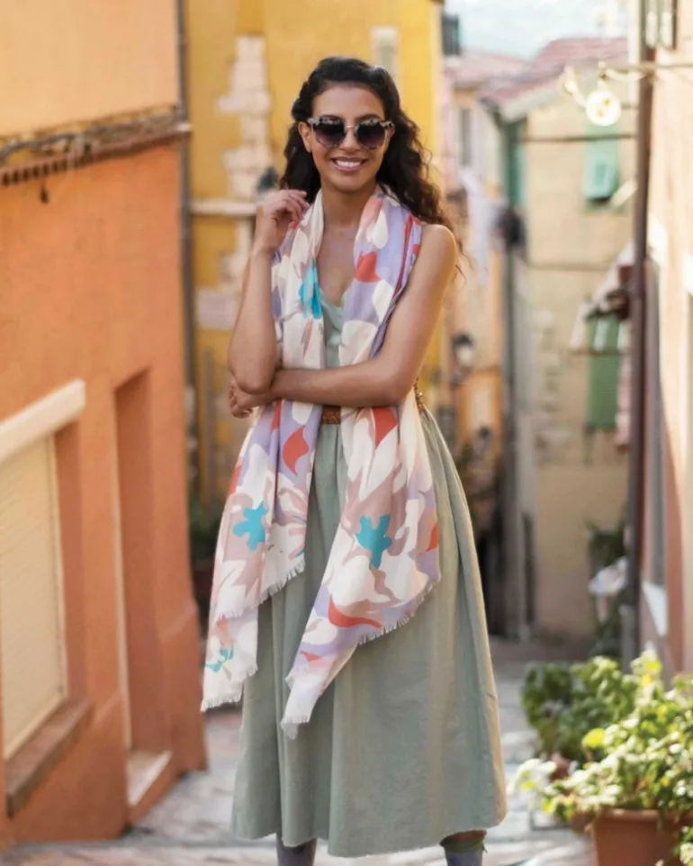 POWDER DAISY PRINT LILAC
