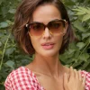 Powder Fallon Sunglasses Mahogany