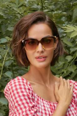 Powder Fallon Sunglasses Mahogany
