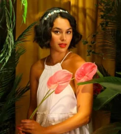 POWDER FLEUR HEADBAND TEAL