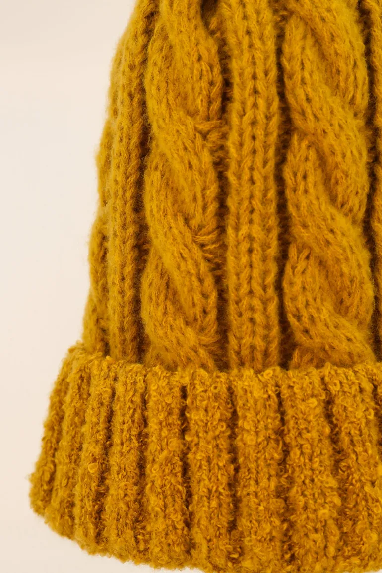 Powder Freya Bobble Hat Mustard