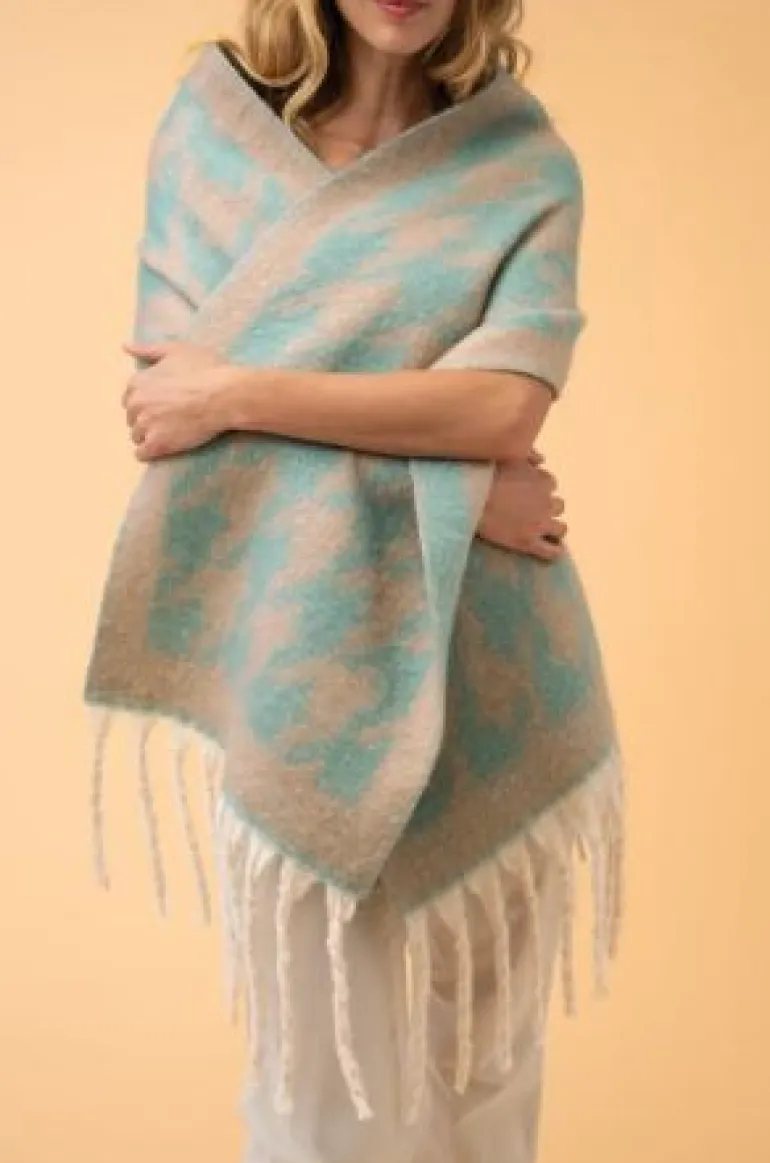 Powder Harper Cosy Scarf Aqua Taupe