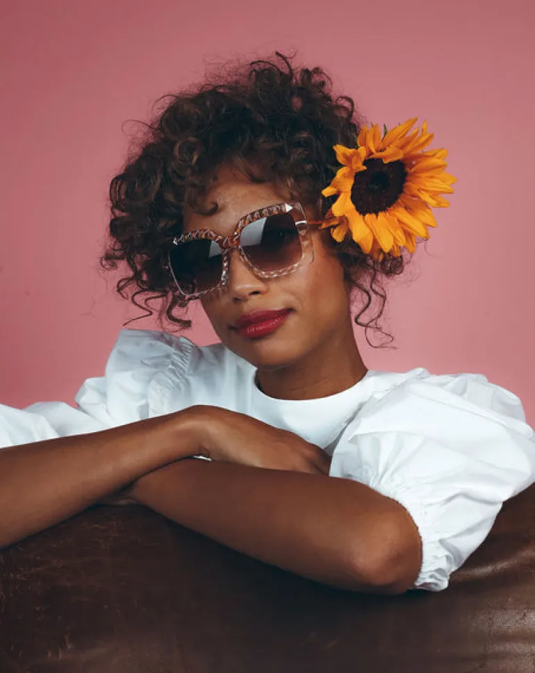 Powder Hayley Sunglasses Nude