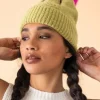 Powder Ingrid Bobble Hat Lime/Fuchsia