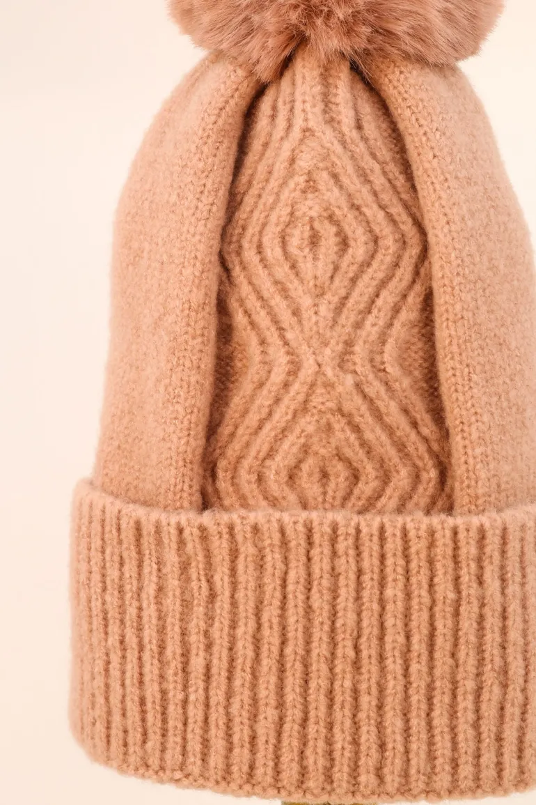 Powder Ingrid Bobble Hat Petal