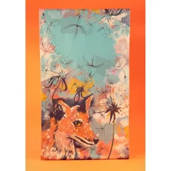 POWDER LUXURIOUS FOX PRINT SCARF