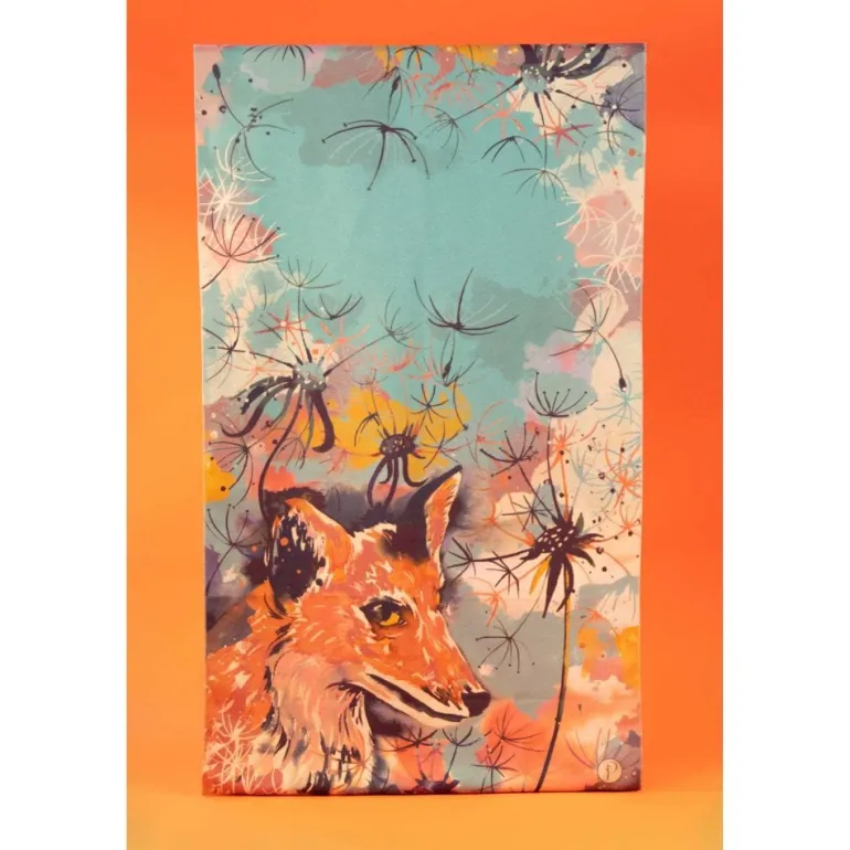 POWDER LUXURIOUS FOX PRINT SCARF