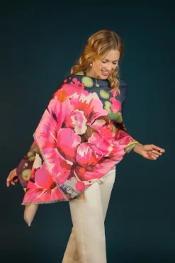 Powder Luxurious Scarf Peony
