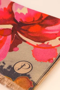 Powder Luxurious Scarf Peony