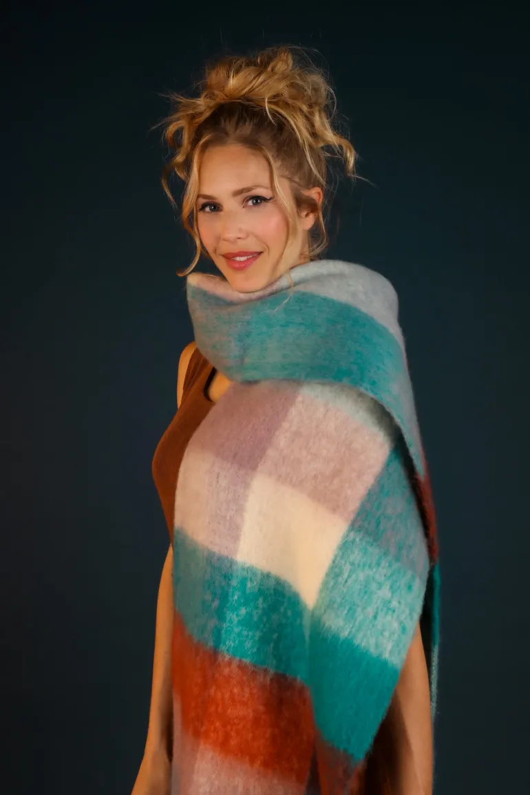 Powder Madie Cosy Scarf Damson/Teal
