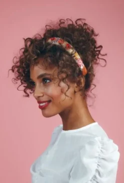 Powder Retro Meadow Padded Headband Cream