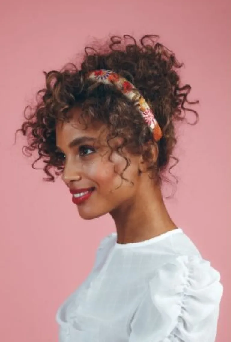 Powder Retro Meadow Padded Headband Cream