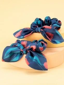 Powder Tulip Scrunchies Navy