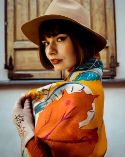 POWDER WATERCOLOUR PHEASANT SCARF