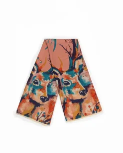 POWDER WATERCOLOUR STAG PRINT SCARF