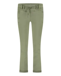 Red Button Cropped Tessy Joggers Summer Sage SRB4502