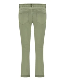 Red Button Cropped Tessy Joggers Summer Sage SRB4502