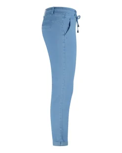 Red Button Cropped Tessy Joggers Bleach Blue SRB4462