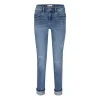 Red Button Laila Rip and Repair Blue Denim
