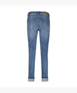 Red Button Laila Rip and Repair Blue Denim