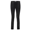 Red Button Tessy Coated Trousers Black