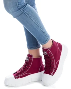 Refresh Canvas Ankle Boot Burgundy
