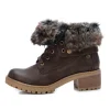 REFRESH FUR TRIM ANKLE BOOT BROWN