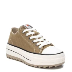 Refresh Khaki Canvas Platform Trainers