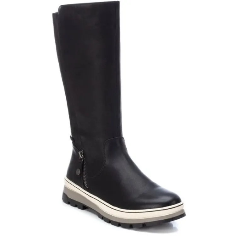 Refresh PU Combi Long Boots Black