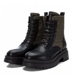 Refresh PU Combination Boots Khaki