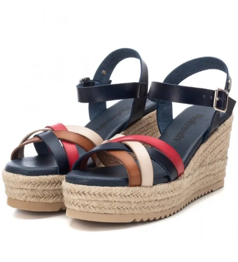 Refresh Strappy Heeled Sandal Navy