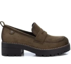 Refresh Suede Moccasin Shoes Khaki