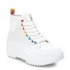 Refresh White Canvas High Top Trainers