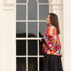REVERSIBLE VELVET KIMONO - BLUE SKY ACER
