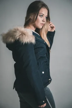 RINO & PELLE COATED TWILL ANORAK NAVY