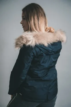 RINO & PELLE COATED TWILL ANORAK NAVY