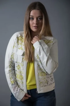 RINO & PELLE NOVARA LACE ZIP JACKET
