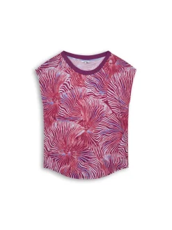 Sandwich Abstract Print T-Shirt Plum Caspia