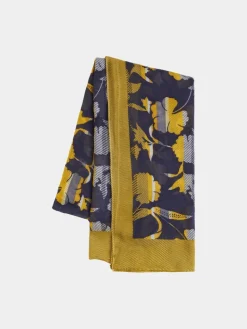 Sandwich Clothing Scarf Floral Navy & Yellow