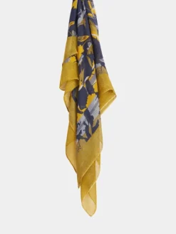 Sandwich Clothing Scarf Floral Navy & Yellow
