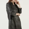 Sandwich Coated Dress Almost Black