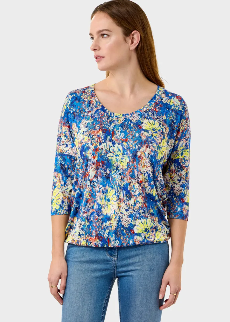 Sandwich Floral Tunic French Blue