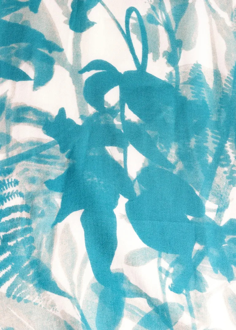 Sandwich Flower Print Top Cloud Dancer