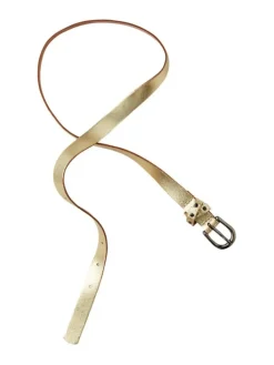 SANDWICH GOLD LEATHER BELT