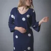 SANDWICH LARGE SPOT DRESS MARITIME BLUE