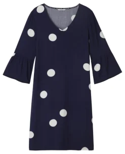 SANDWICH LARGE SPOT DRESS MARITIME BLUE