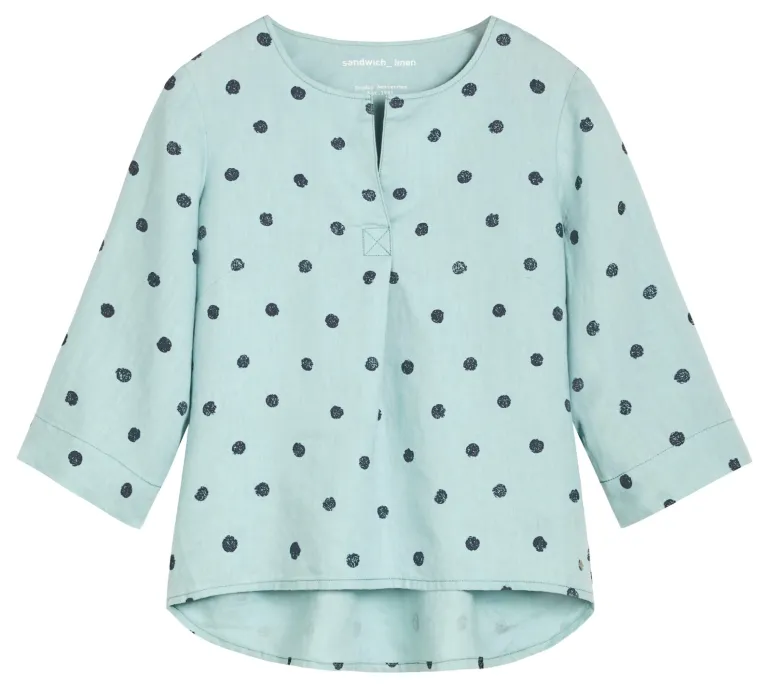 SANDWICH LINEN SPOT BLOUSE - 3 COLOURS