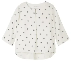 SANDWICH LINEN SPOT BLOUSE - 3 COLOURS