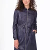 SANDWICH MIDI SUEDE DRESS/JACKET MIDNIGHT BLUE